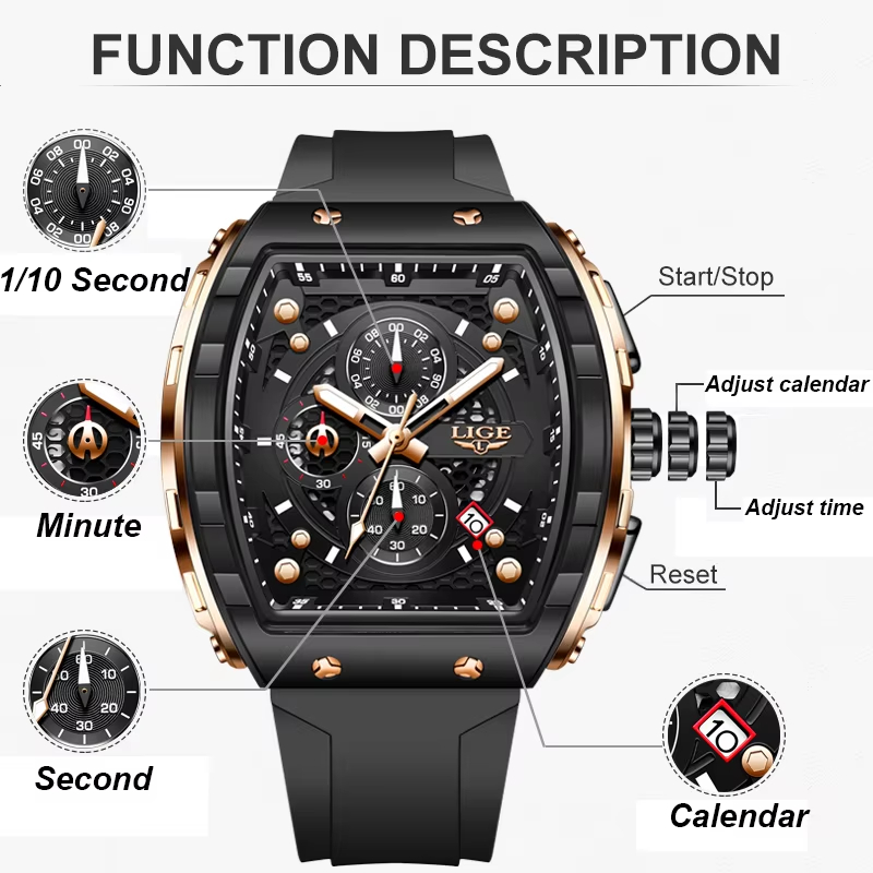LIGE Top Brand Luxury Men Watc - đánh giá và giá Luxury Watch Investment