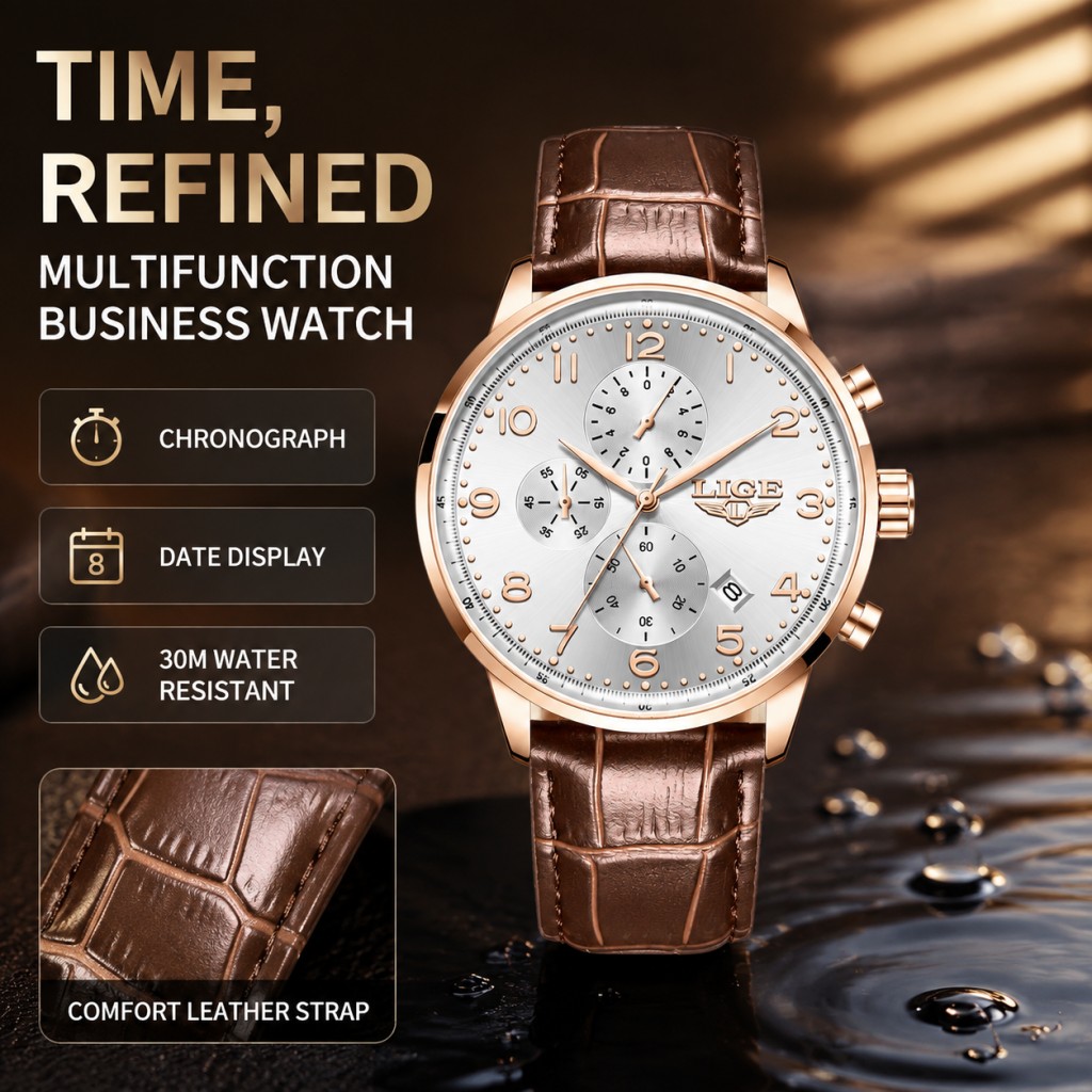 LIGE New Men Watch Fashion Top - đánh giá và giá Luxury Watch Top 10