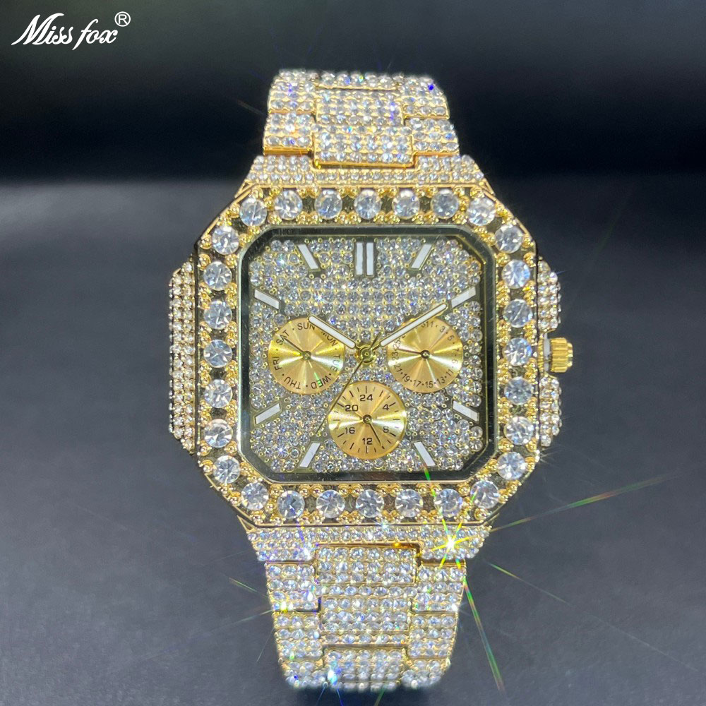 MISSFOX Luxury Diamond Watch f - đánh giá và giá Luxury Watch Iceberg